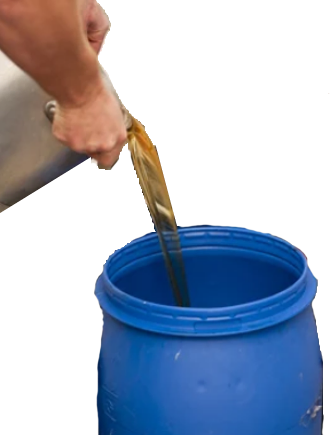 Afgewerkte olie/ vet