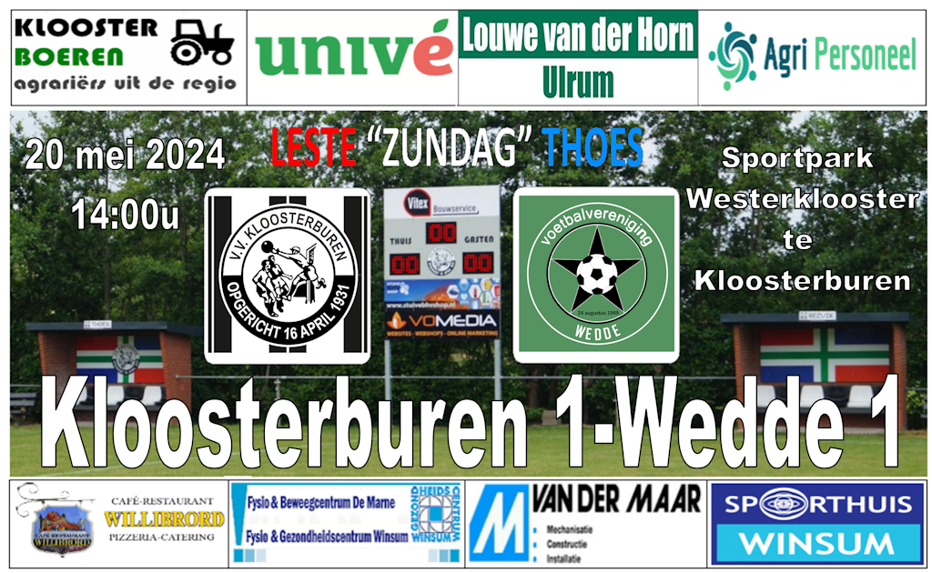 Kloosterburen 1 ZUNDAG LESTE thoes