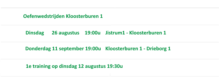 Klooster 1 oefen