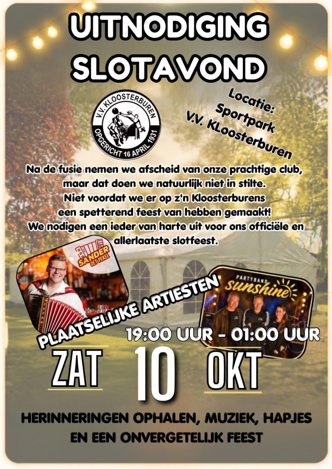 Slotavond uitnodiging